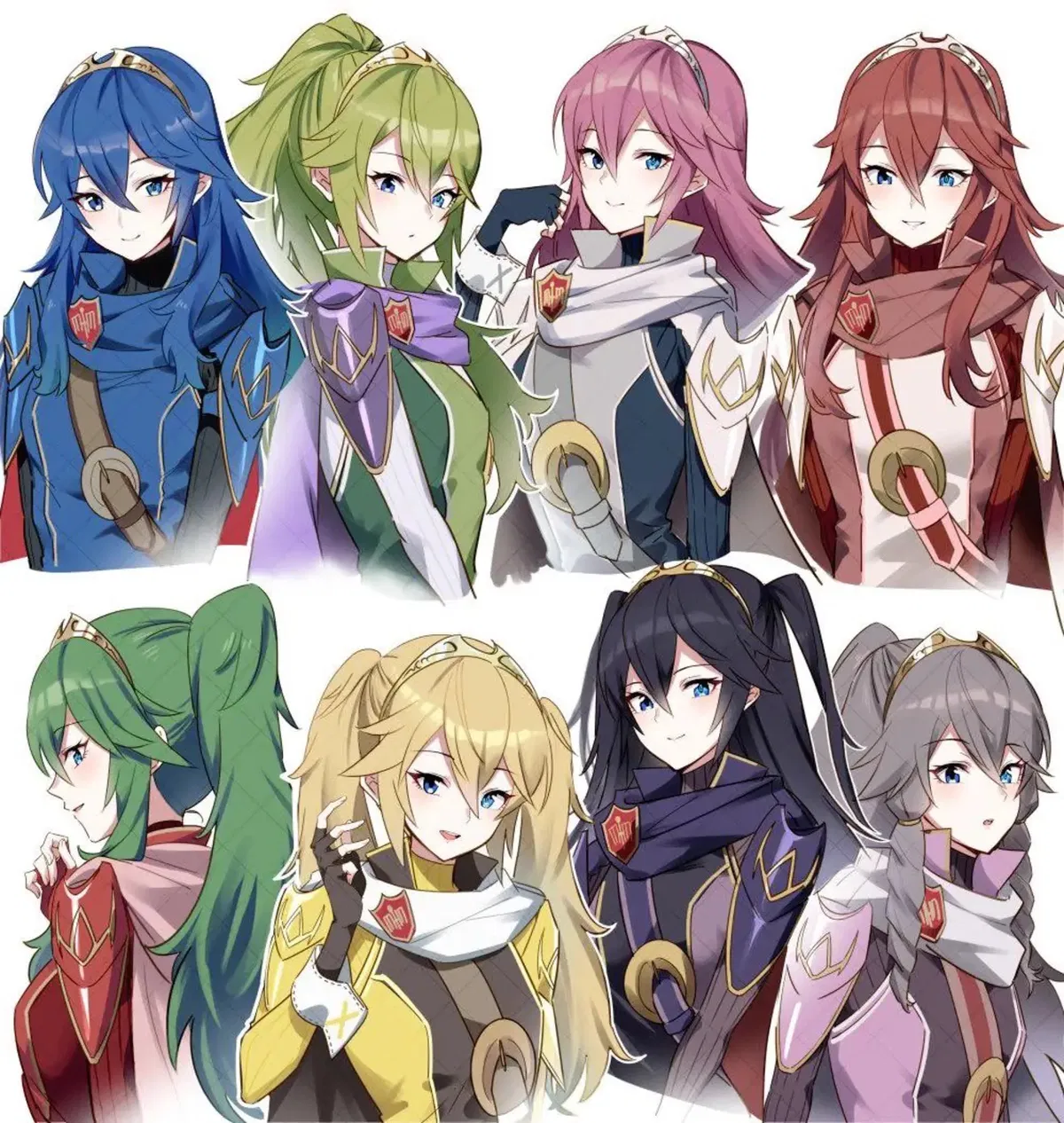 Avatar of lucina, nowi, , cordeilla,cherche,  tiki, lissa, tharja, and sumia 