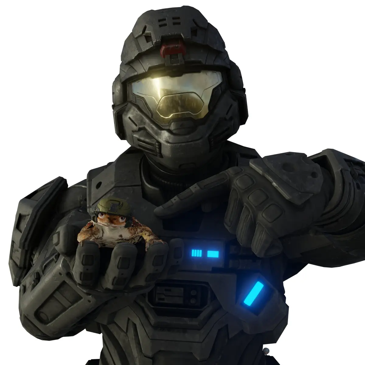 Avatar of Noble six showing you his pet frog - Halo: Reach