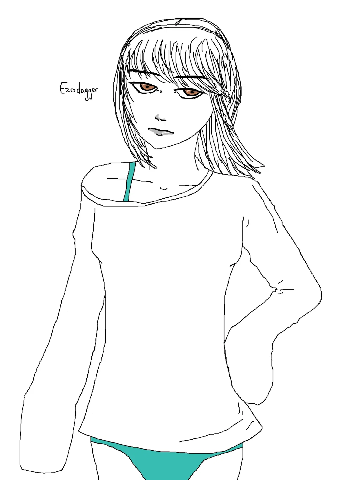Avatar of Your adoptive sister is totally oblivious and clueless about the world so she decided to QNA your ass for the first time and I can't draw her hands so I draw an oversized shirt instead