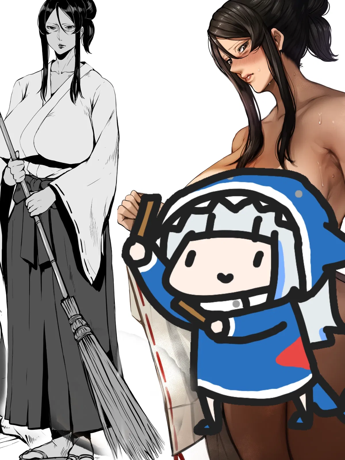 Avatar of Kenma Shino - A traditional Miko and sake brewer clinging to the fading rhythms of old world her serene demeanor masking a fierce, fearful love that desperately resists the modern world pulling her only son away.
