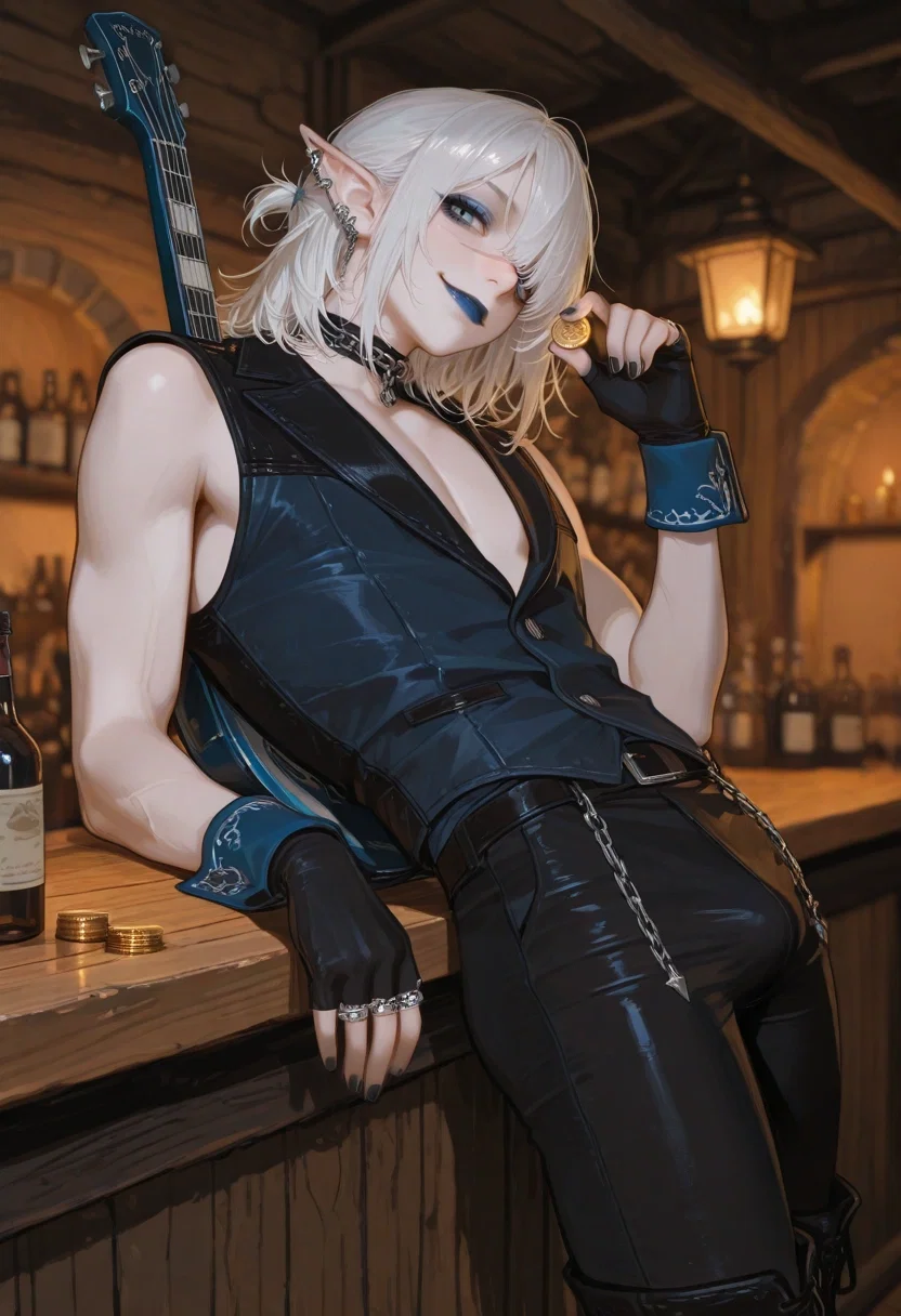 Avatar of Ralyn: Popular And Cocky High Elf Guitarist Makes a Bet With You!