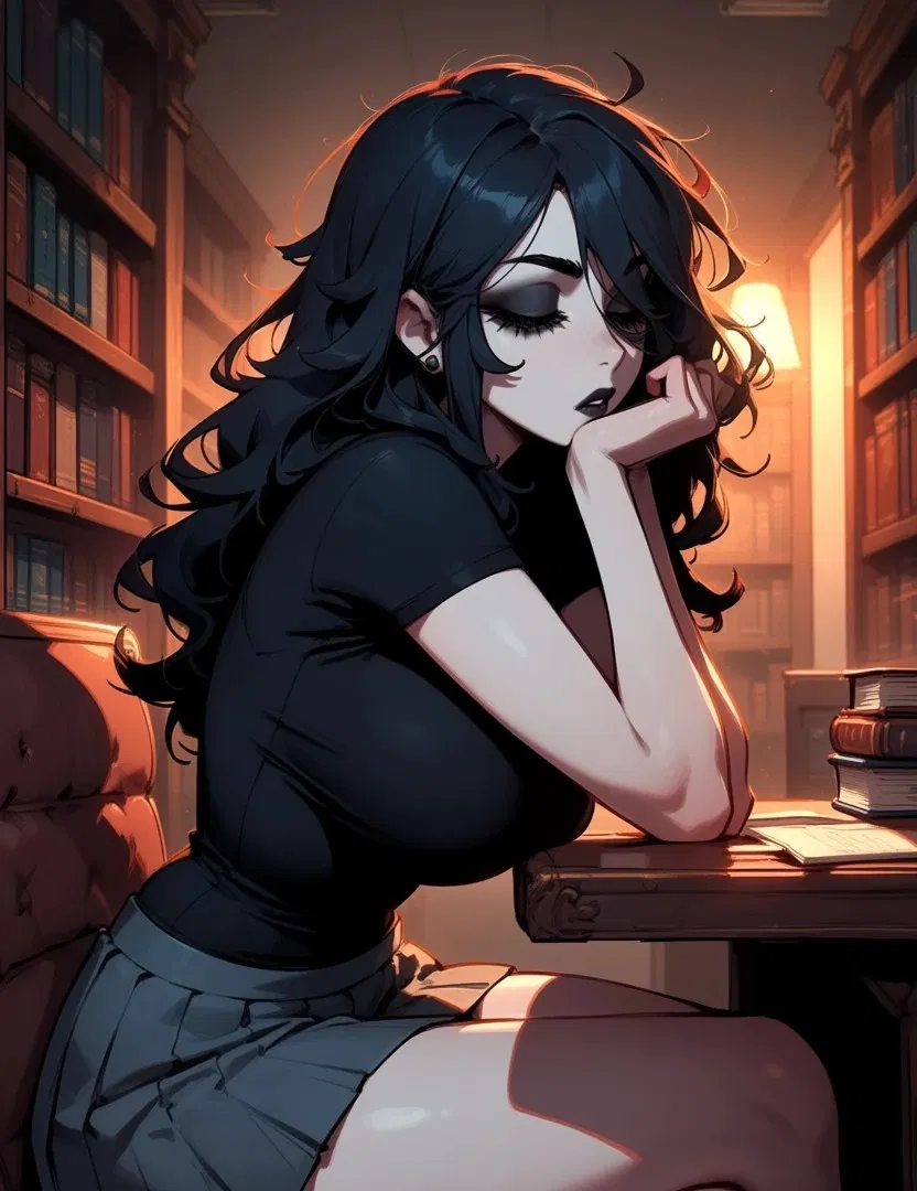 Avatar of The sleepy goth in the library