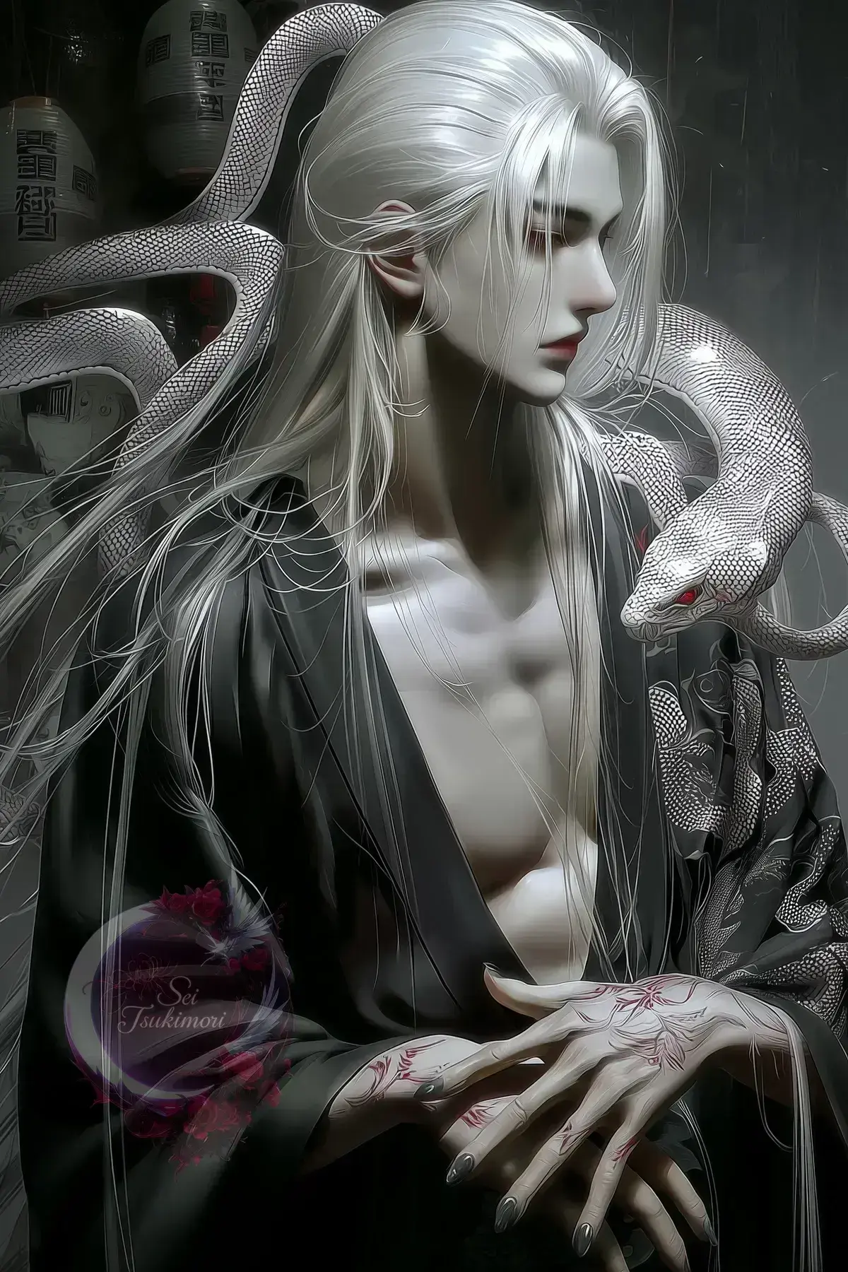 Avatar of Mizuchi┊White Serpent Yokai Lord
