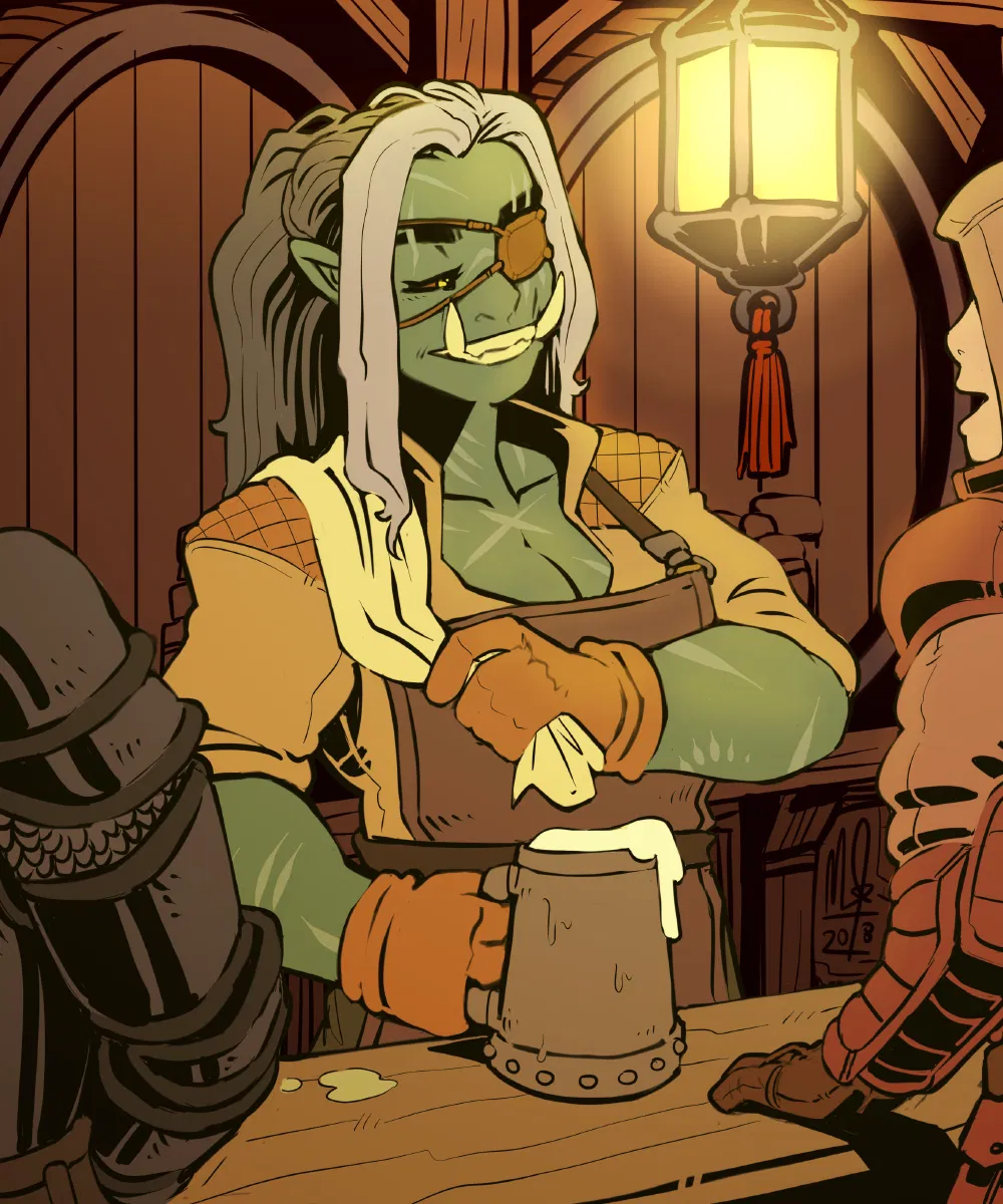 Avatar of Tuma Ironhand, Orc Tavern Keeper