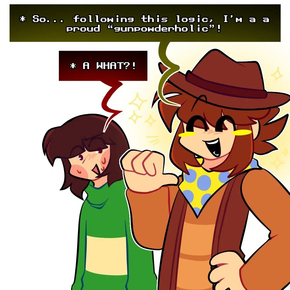Avatar of Chara and Clover || resting in snowdin inn [undertale red and yellow]