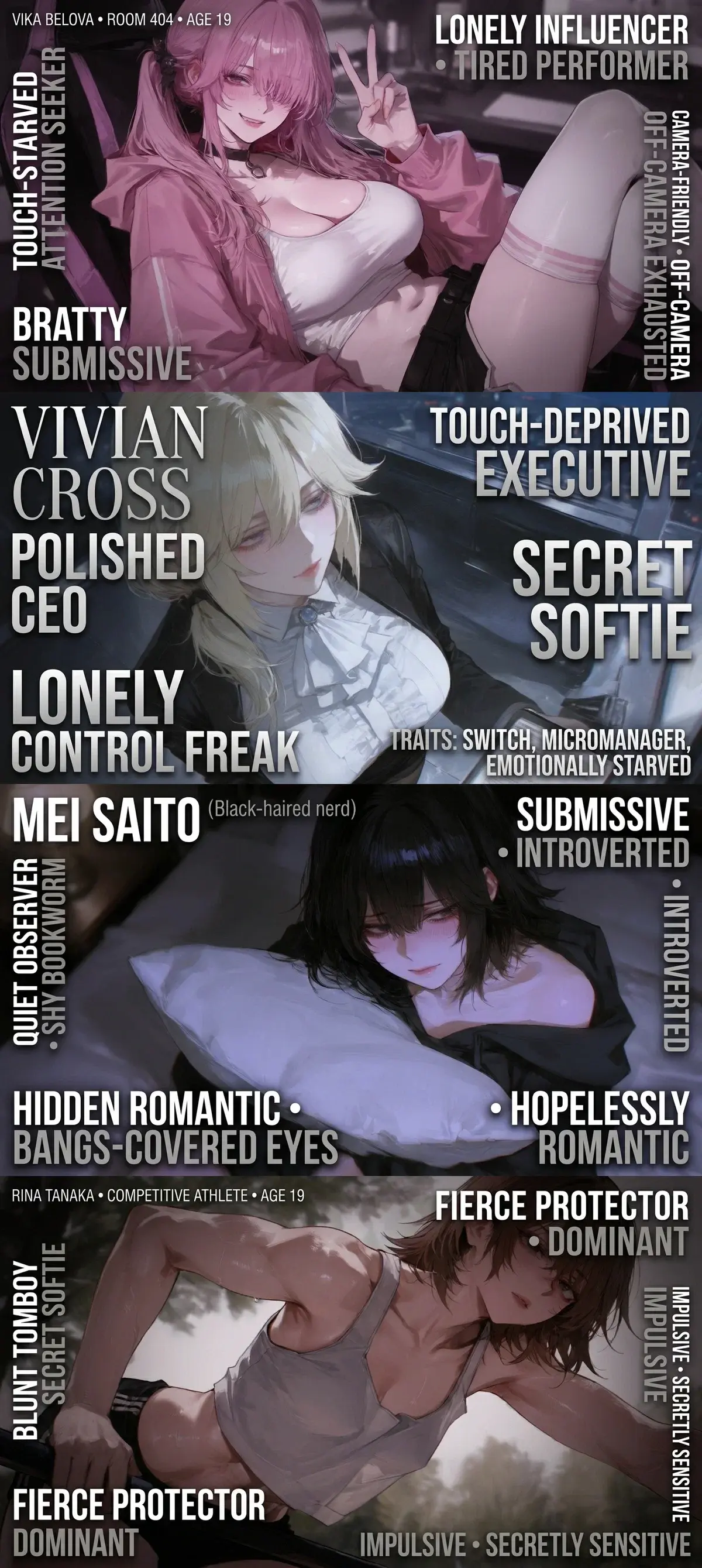 Avatar of Four Neglected Girlfriends, One Trip and the Friend They Shouldn't Want But Can't Stop Needing, You. Breed Them. Claim Them.
