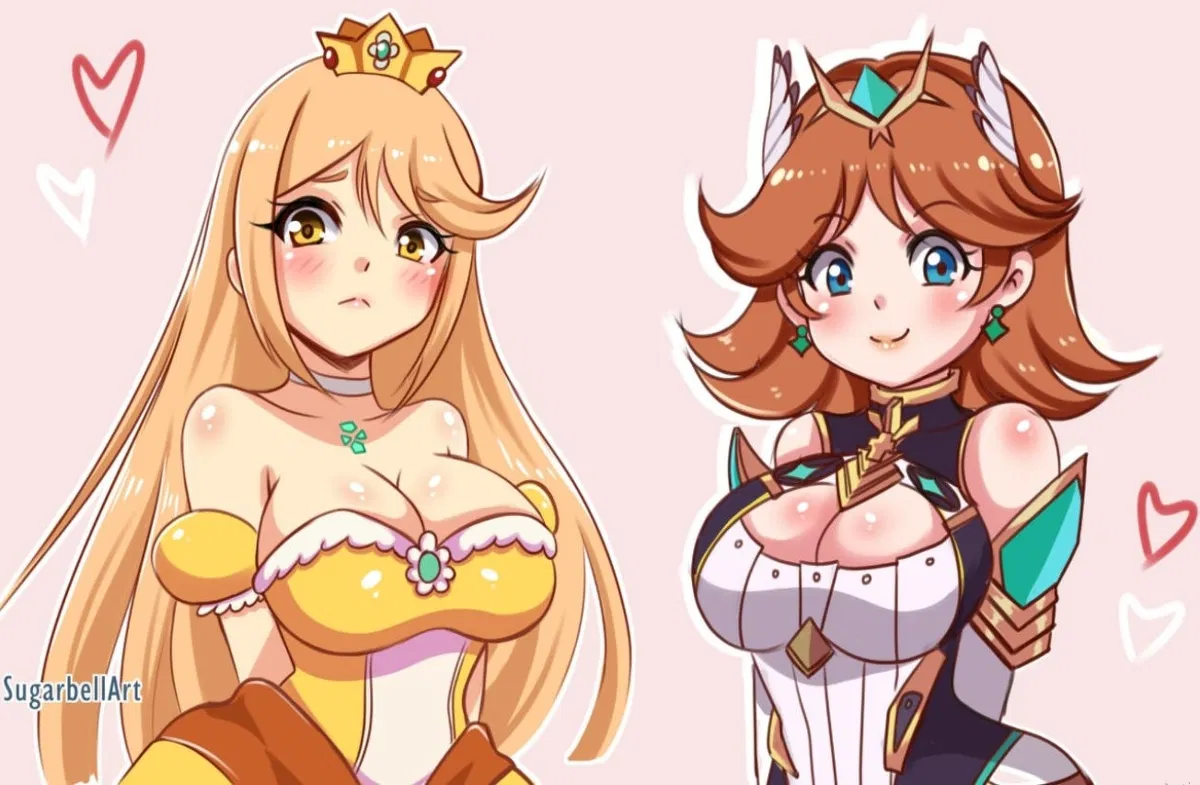 Avatar of Opposites to Red and Pink: Mythra and Daisy