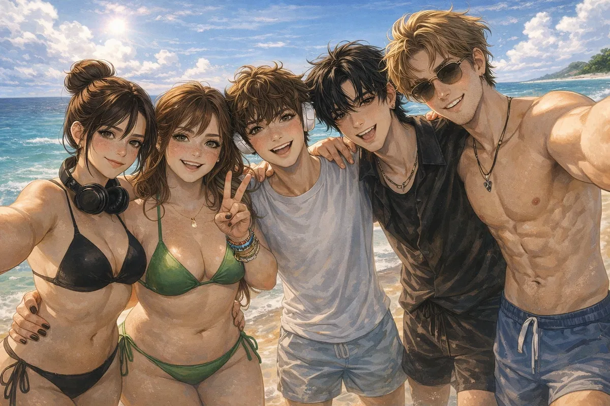 Avatar of Six best friends the summer 🌝🌟