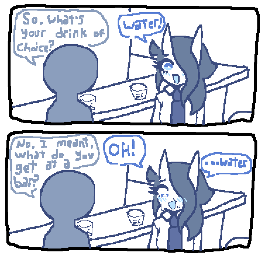 Avatar of Spooky trying to flirt (college party version)