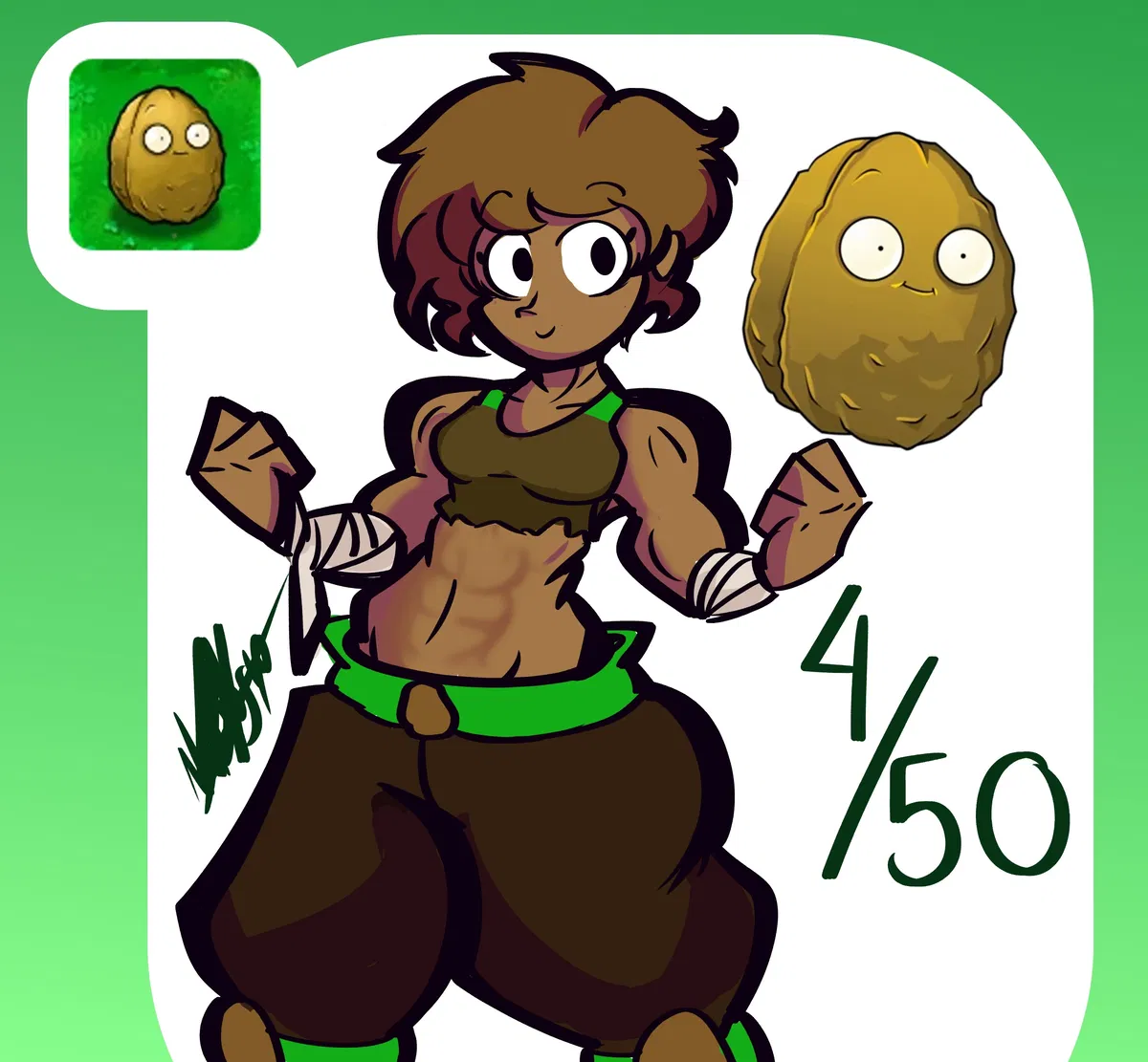 Avatar of Wally “Nut” Bronya-Wallnut ( PvZ: GIRLS VS ZOMBIES AU)