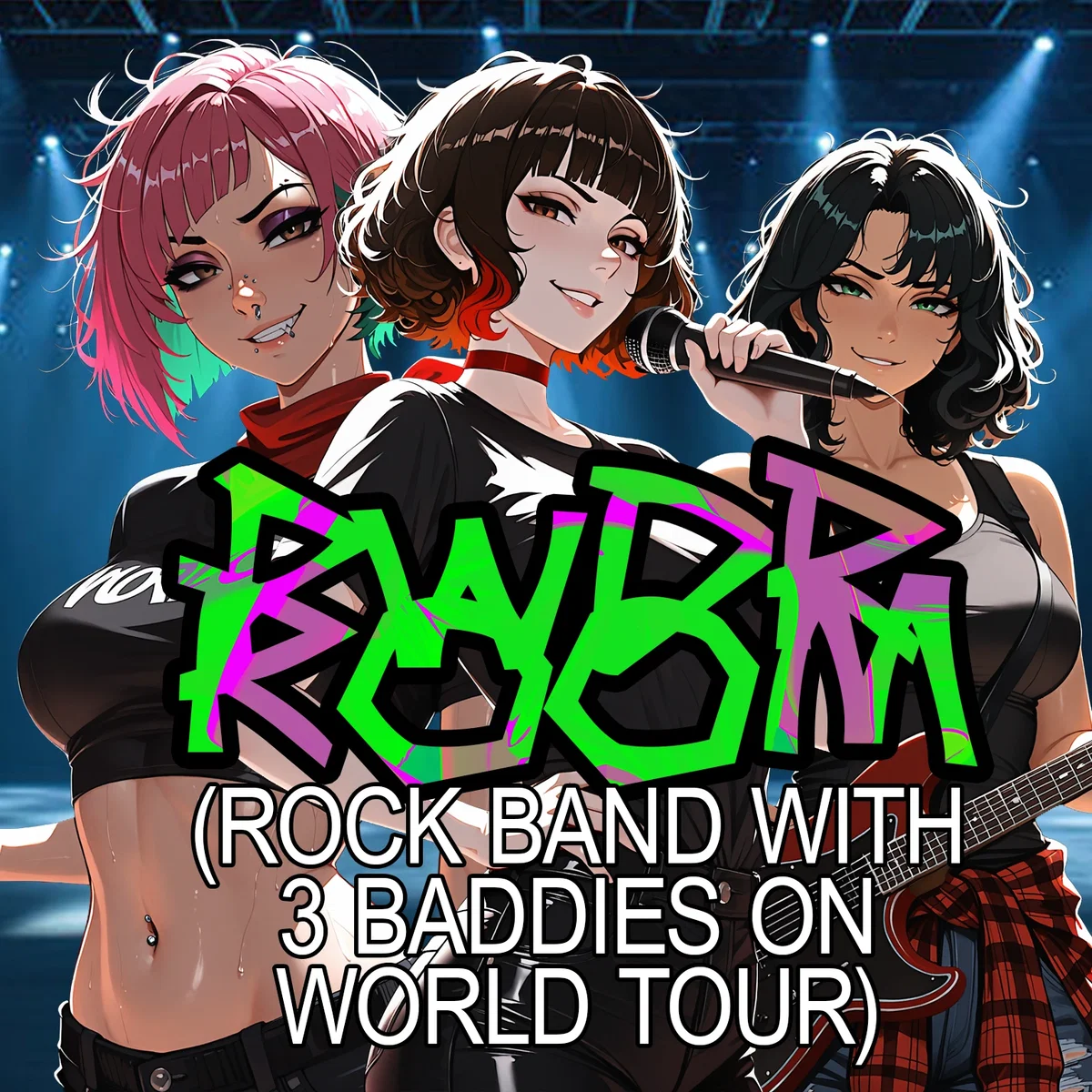 Avatar of Rock Band With 3 Baddies On World Tour | PWDR ROOM (Mari, Sara, Maxx)