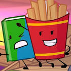 Avatar of Fries helps Book (user) remove the shards of glass that lodged in her cover during BFDIA 23 🫗❤️‍🩹(BFDI BOOKFRIES BOT, REQUEST BY @1M_GRASSY)
