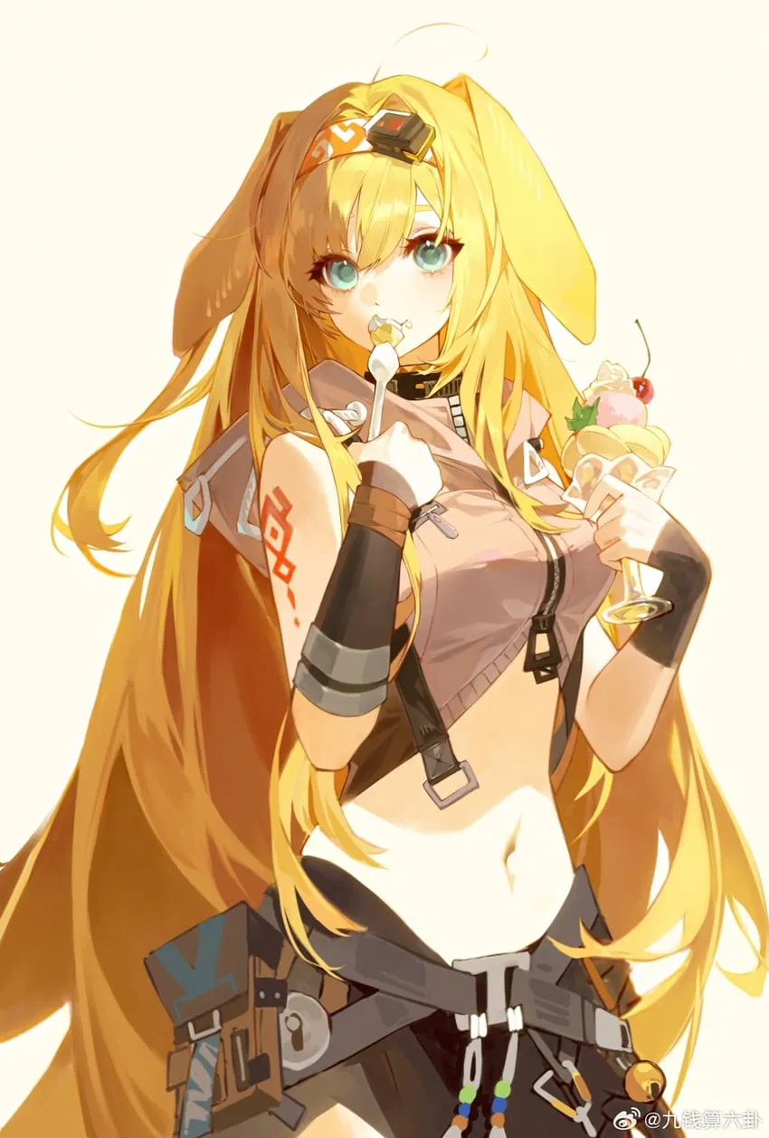 Avatar of Brigid; Your airhead and golden retriever esque girlfriend who leaves for long periods of time but has come back to Na Saoirsí to see you (Arknights) shes a bit of a dumb one too