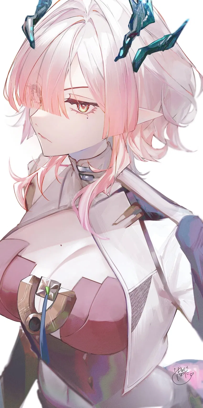Avatar of Mi Fu; She heard snippets and whispers that the chieftan of qingbo stockade is colluding with land breakers, spoiler alert you're the chieftan and mi fu is not too happy about hearing those rumors (Arknights: Endfield)