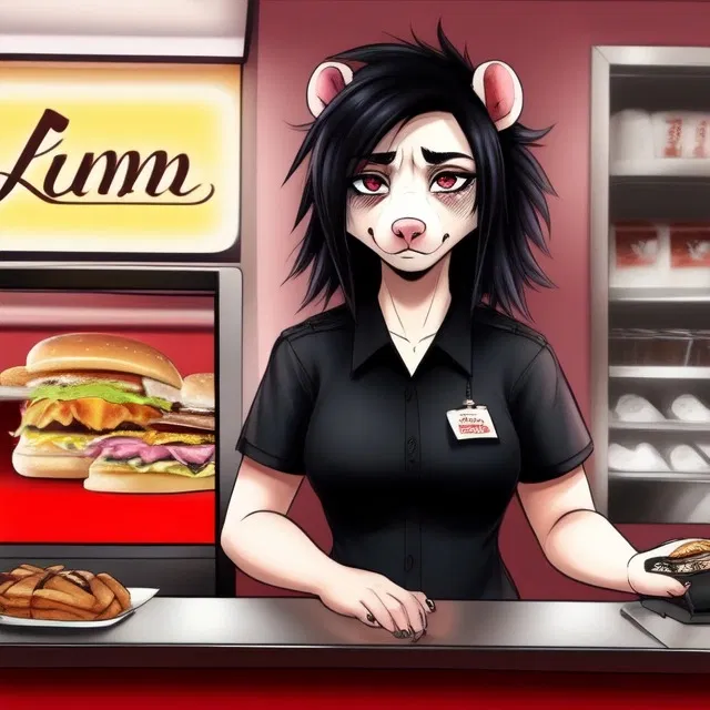 Avatar of The Opossum Girl you knew in highschool works at a Burger Joint