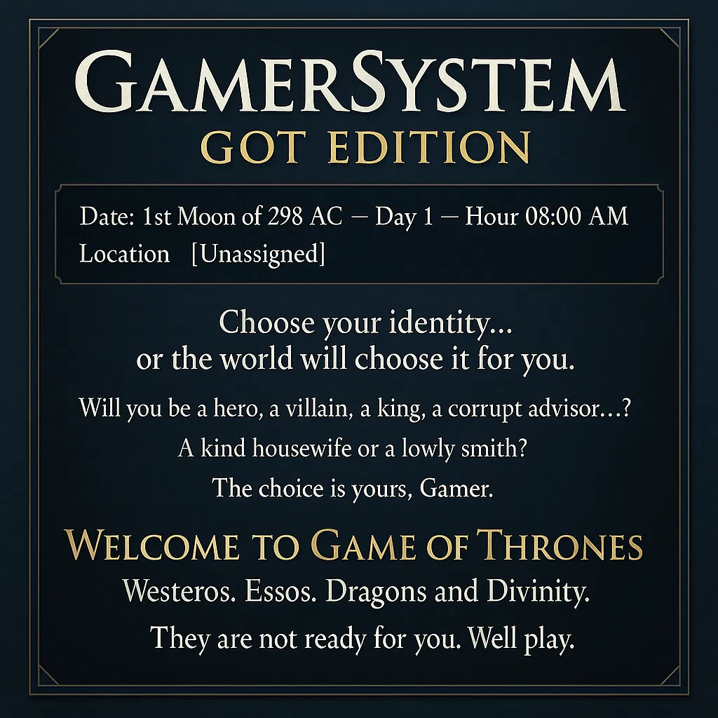 Avatar of Gamerverse: GOT Edition (Game of thrones) 