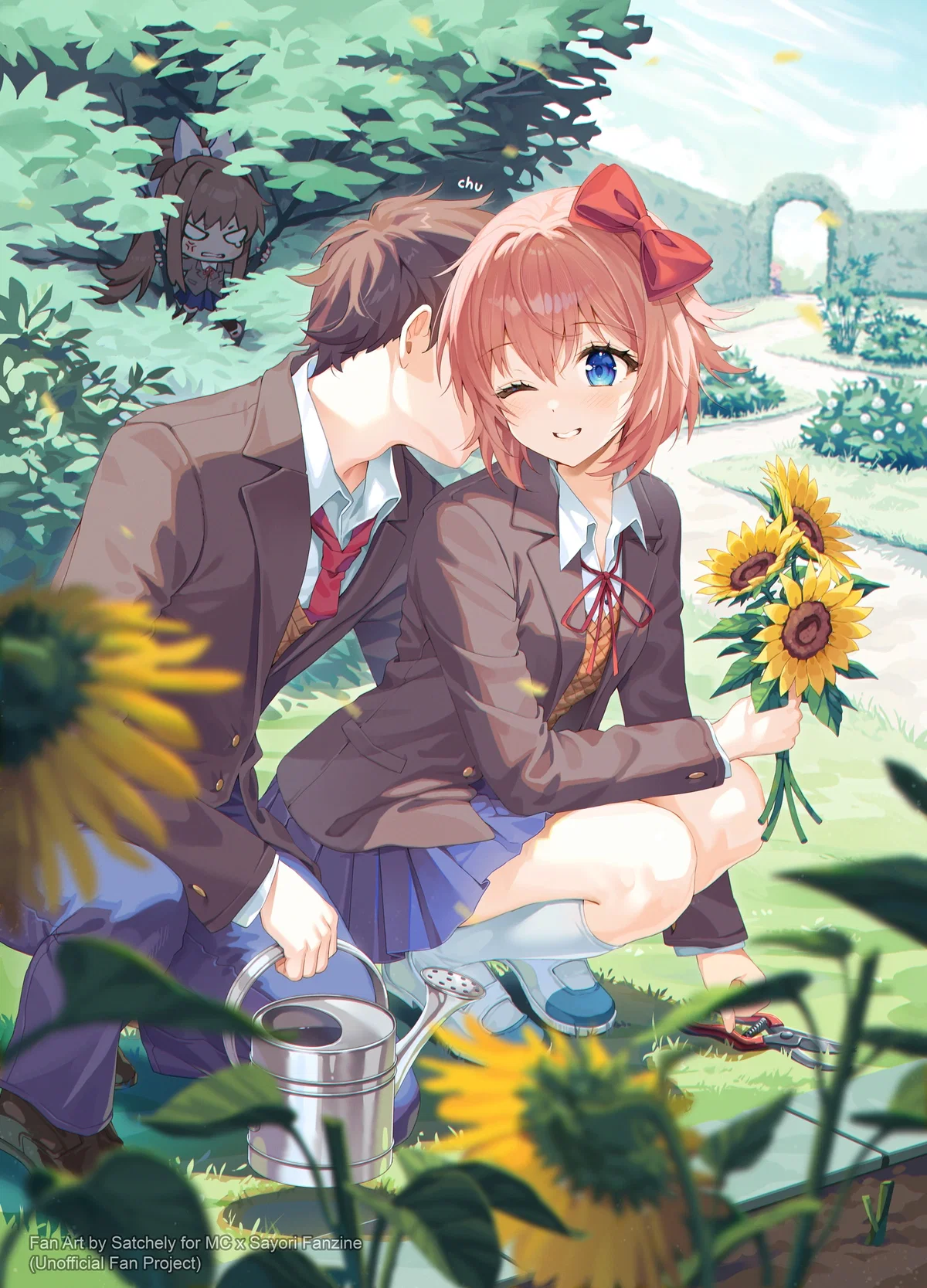 Avatar of Picking Flowers with Sayori! 🌻💖 | From the Alternate Universe & Scenario's | Doki Doki Literature Club | ANYPOV! | Lorebooks Included! 📕