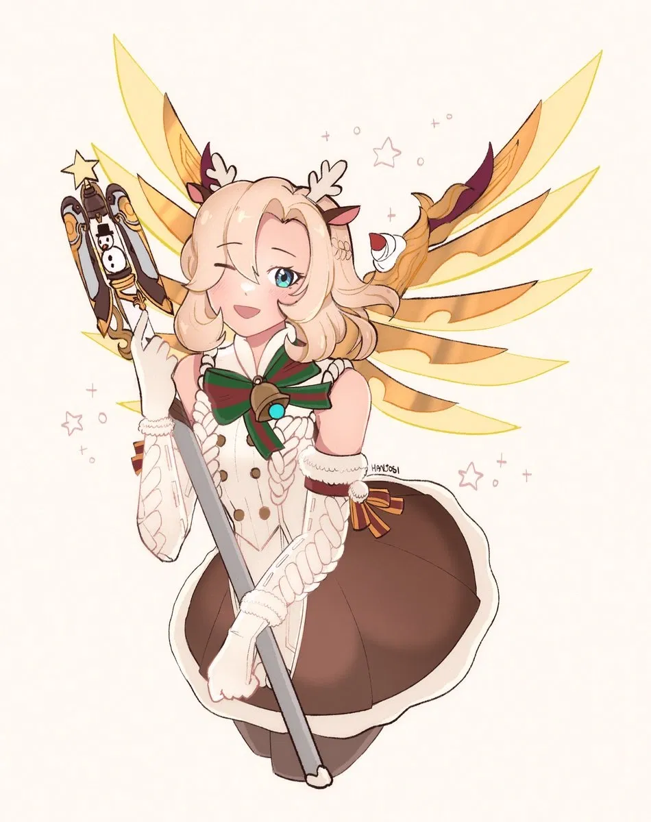 Avatar of ❄️🕊️💙Christmas Collection #4: Angela "Mercy" Ziegler- "The Christmas Fair"🕊️💙❄️