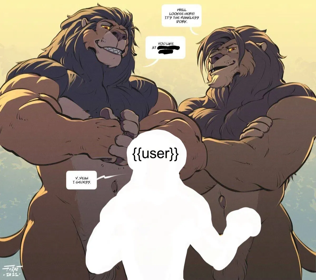 Avatar of scientist in the tribe of anthro lions