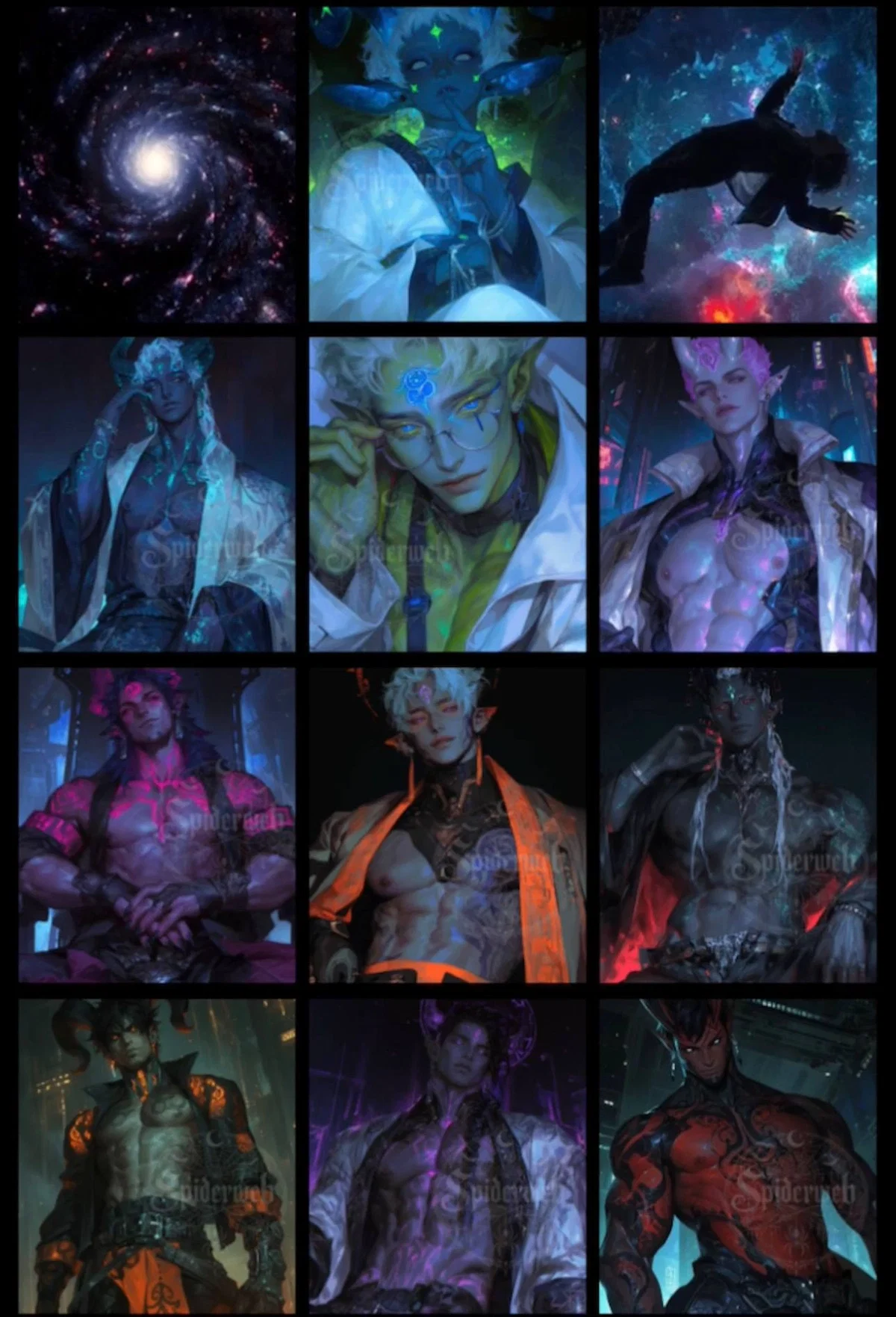 Avatar of NYXERIS planet // 10 aliens men