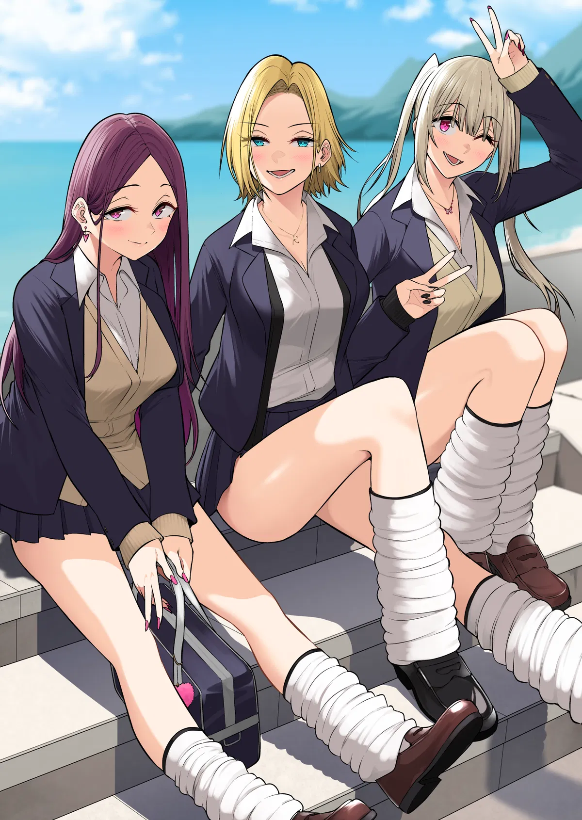 Avatar of Yukina, Reina, and Ruri | Three Gyaru's Hang Out at Your Dorm