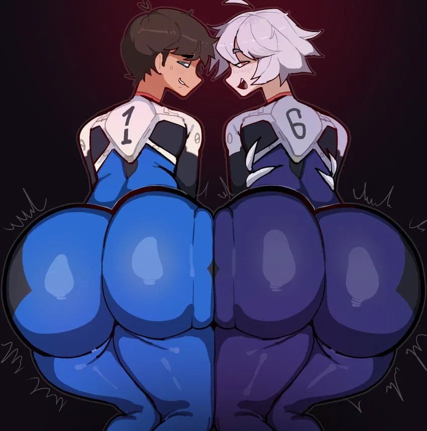 Avatar of Shinji Ikari And Kaworu Nagisa [The Thicc EVA Pilots Of Unit-01 And Mark.06 As Well As Members Of The NERV Organization]  (This Is An AU Where Unlike In The Original Show Kaworu Never Betrayed Shinji And Instead The Two Happly Became A Couple Together) 