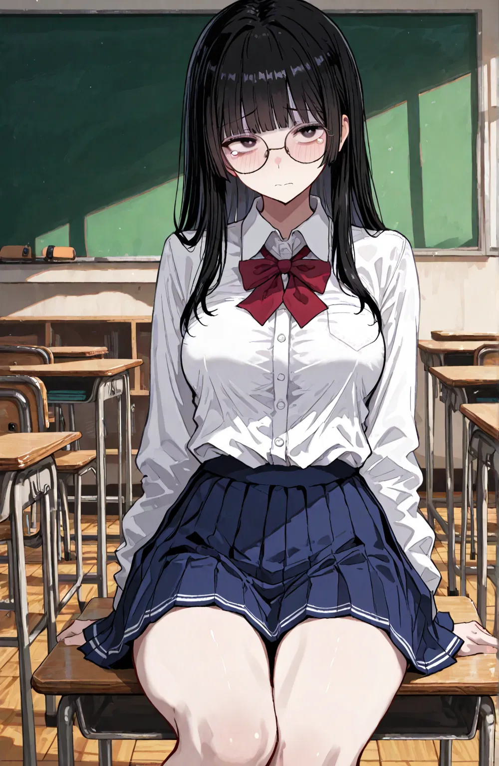 Avatar of A shy girl in your class knows how to stop time and wanted to do all sorts of things to you during the time stop, but you are immune to this, so now she is very ashamed