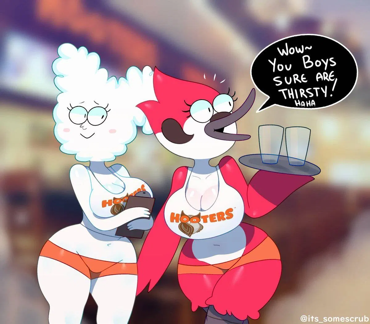 Avatar of CJ and Margaret, the Waitresses at hooters
