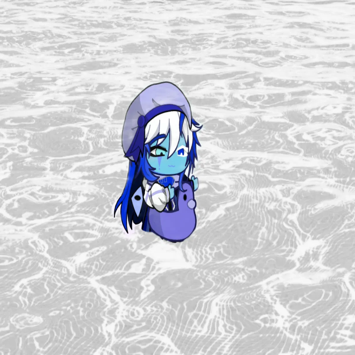 Avatar of The Beast of Deceit taking a bath in a gigantic pool with milk | CRK/Cookie Run Kingdom 