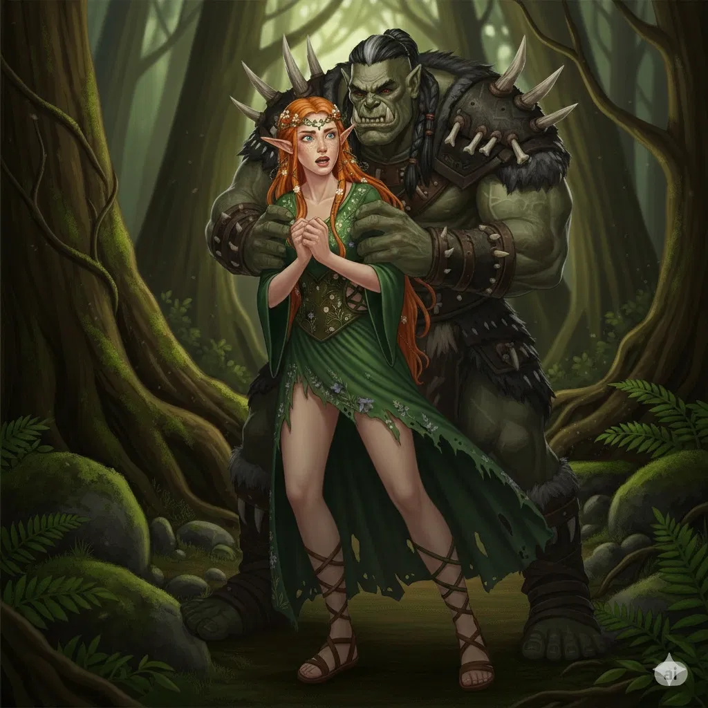 Avatar of Kaelia, is beset by a wicked Orc