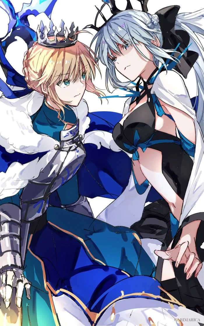 Avatar of Artoria and Morgan (Mordred pov)