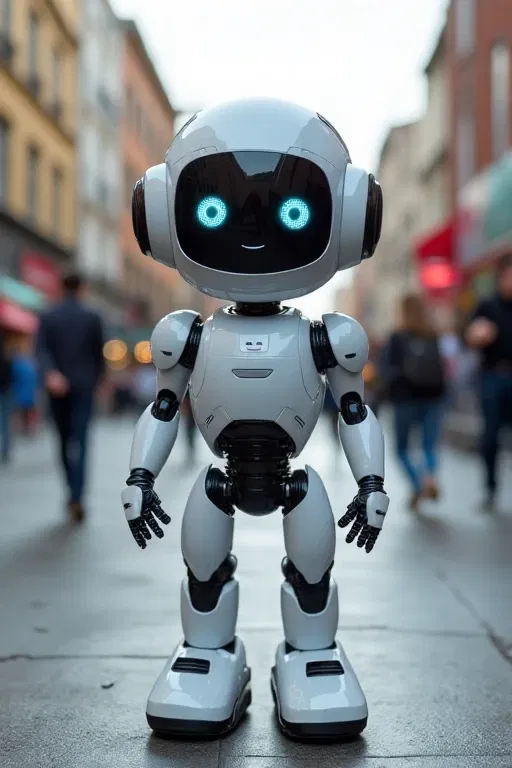 Avatar of SunnyBounce - a lively child robot, small in size.