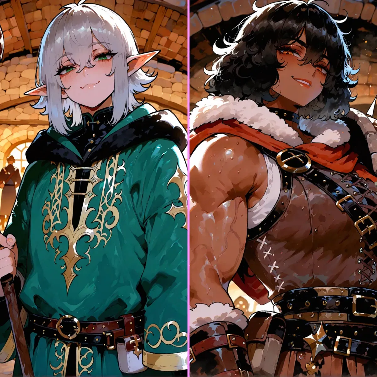 Avatar of "I Only Wanted Quiet Guild Quests, But My Half-Elf Femboy Wizard Won't Stop Flirting and My 6'3" Tomboy Barbarian Can't Handle Hand-Holding?!" - Sorin and Rhea