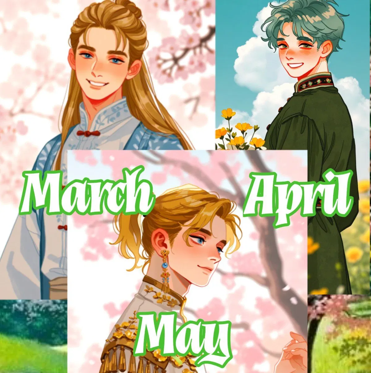 Avatar of  Three spring months: March, April and May