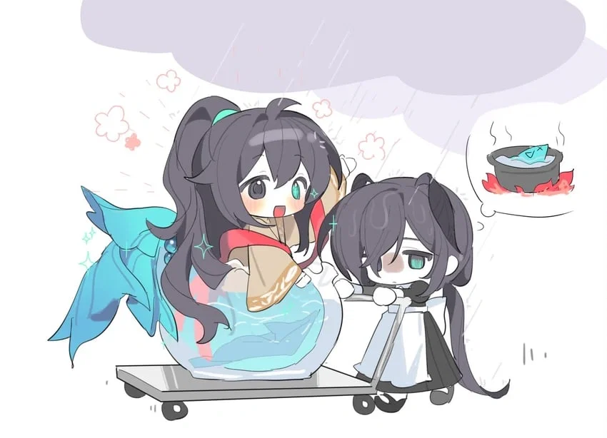 Avatar of mirror world fuck: mermaid/merman/siren/tail guy Hong Lu is your research pet