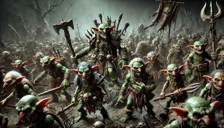 Avatar of Goblin army raiding elven town