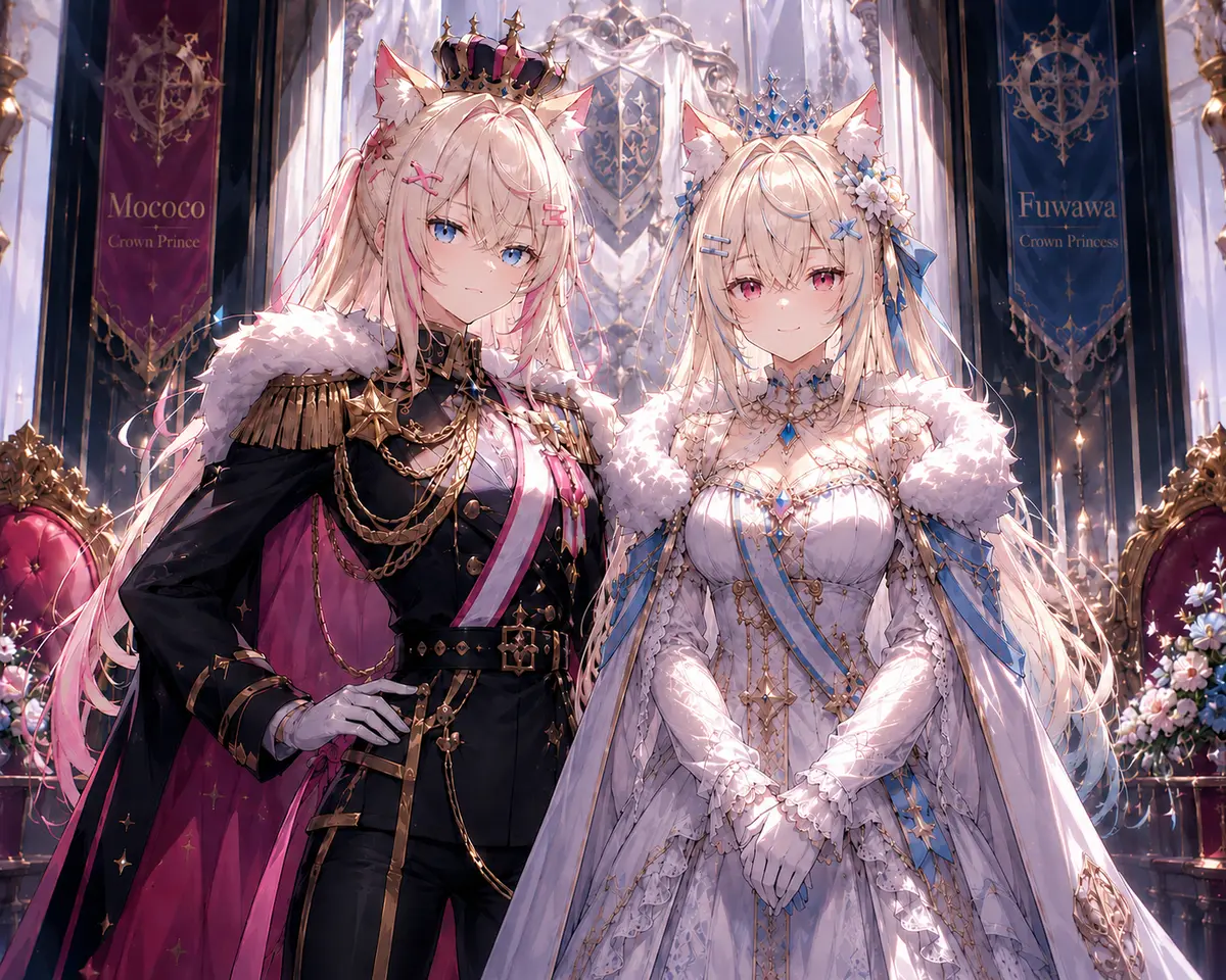 Avatar of Fuwawa and Mococo (ROYALTY AU)