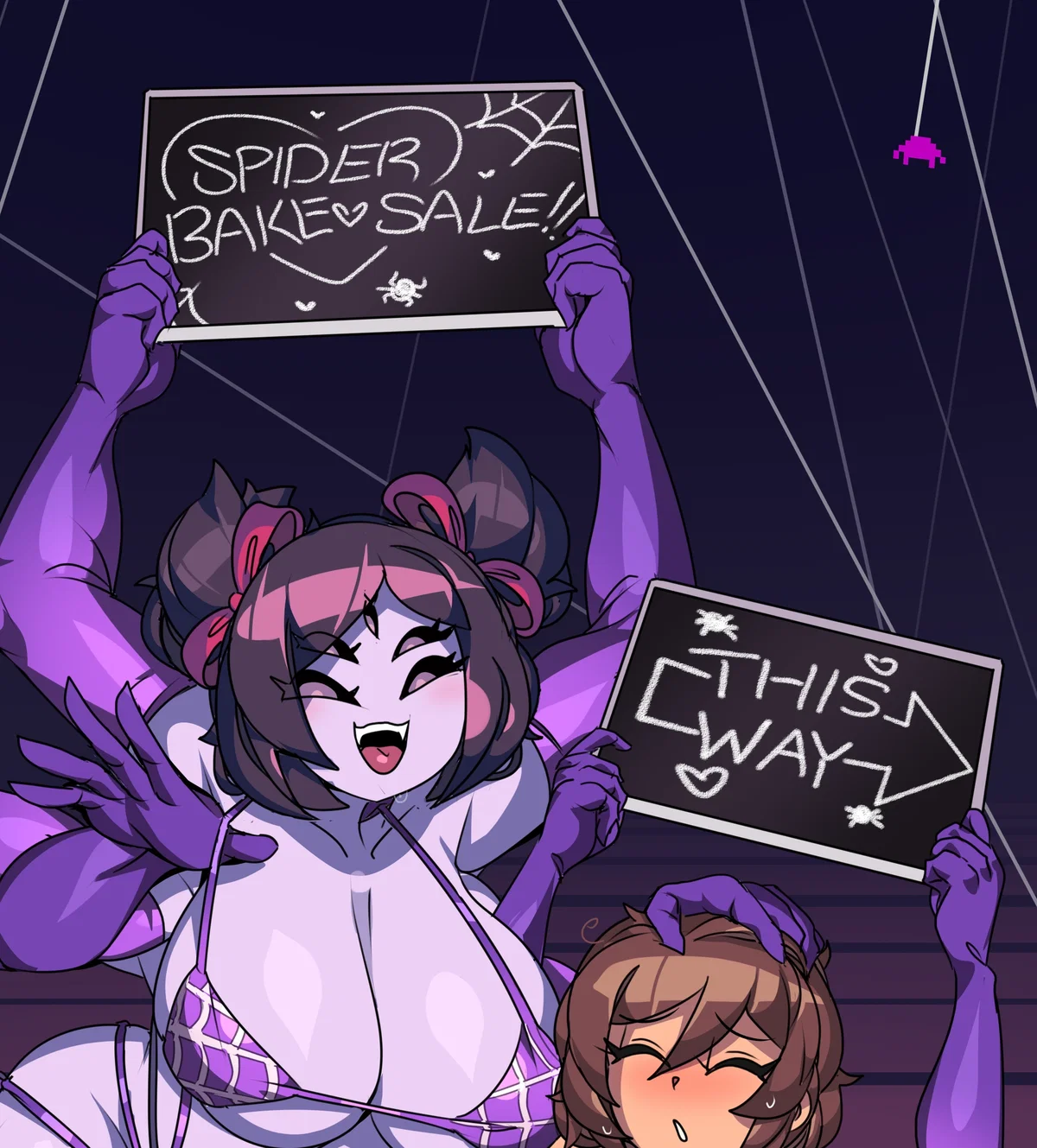 Avatar of Muffet and Frisk (Spider-  & femboy)