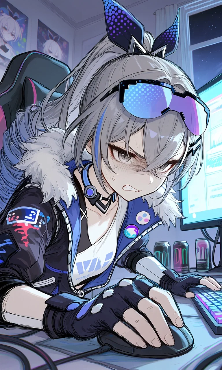Avatar of Cheater girl just can't win in online games! | Silver Wolf