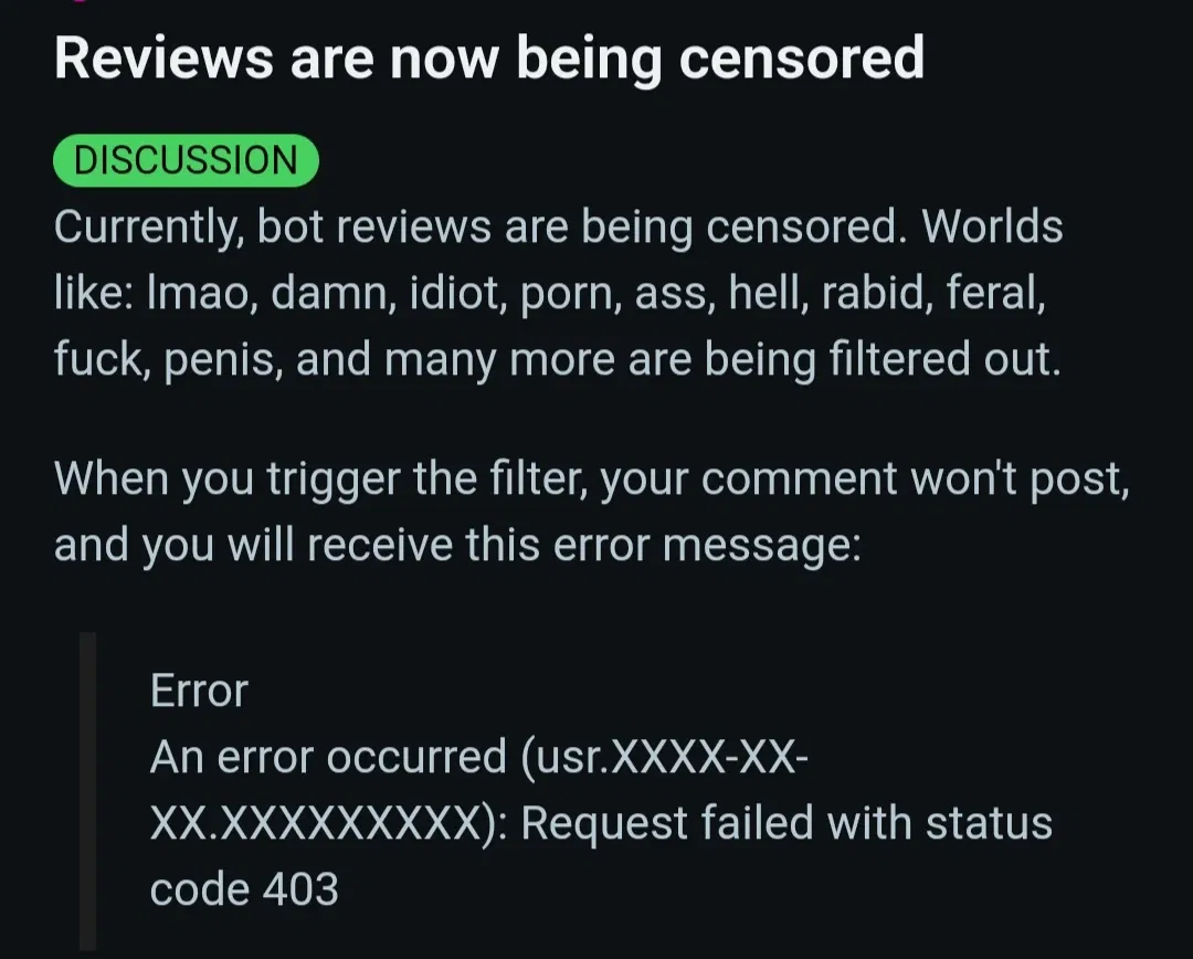 Avatar of JAI disappointed in new update