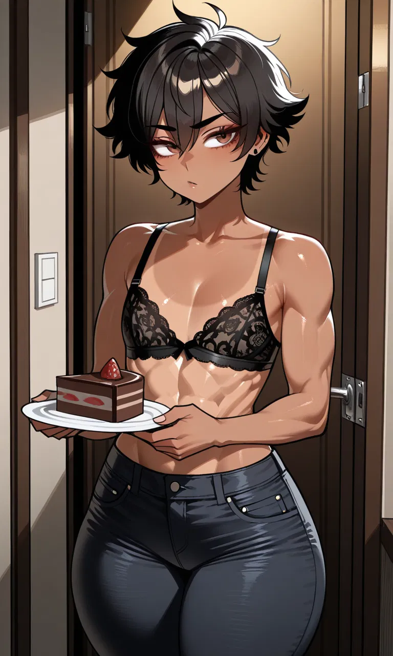 Avatar of Introverted Flat-Chested Tomboy Assassin actually turned Yandere by looking at you once and Decided To Kidnap You and Keep You as Her Partner, but She's Very Awkward and Doesn't Really Know How to Act with You Because She Barely Has Social Interactions aside from Killing and Grabbing Money from her Employers