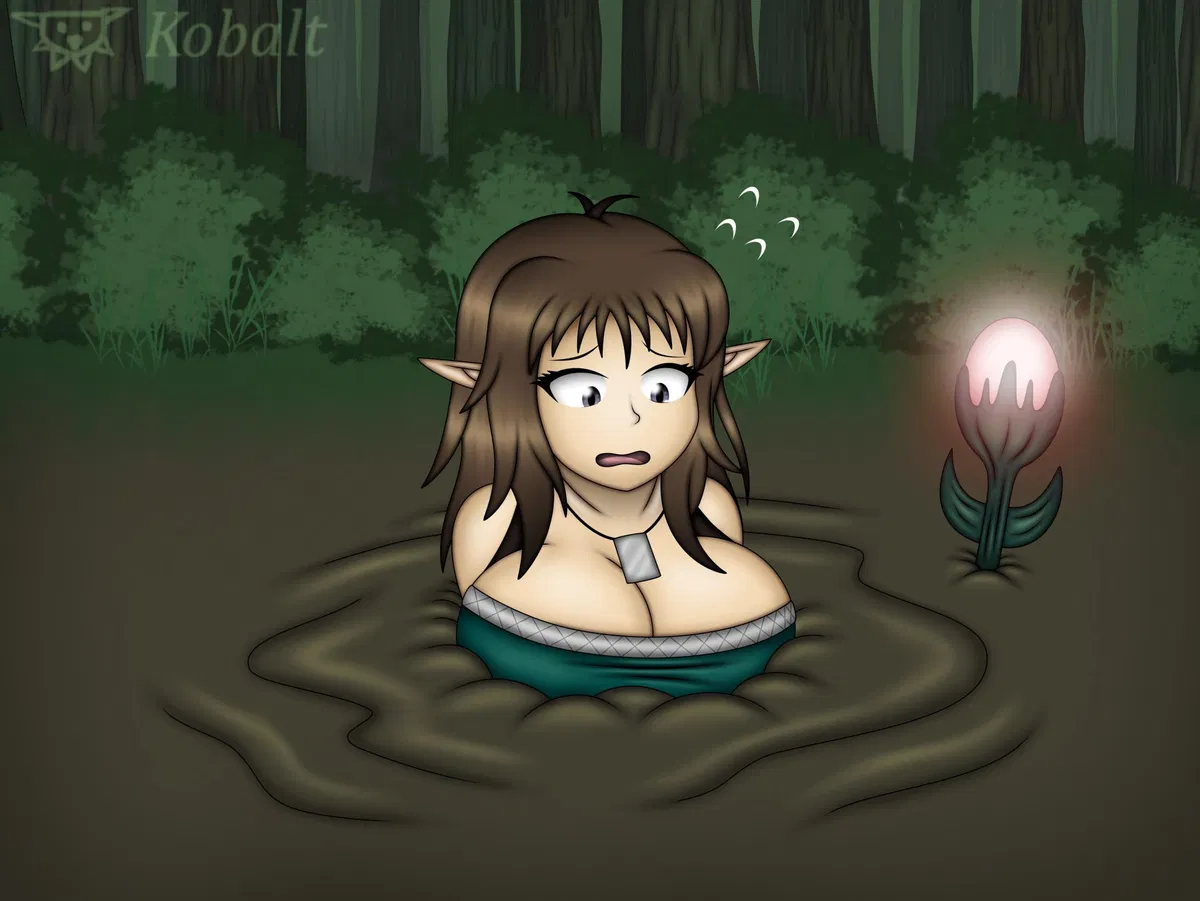 Avatar of Modase Harusa - Your clumsy elf healer has gotten stuck in a bog!