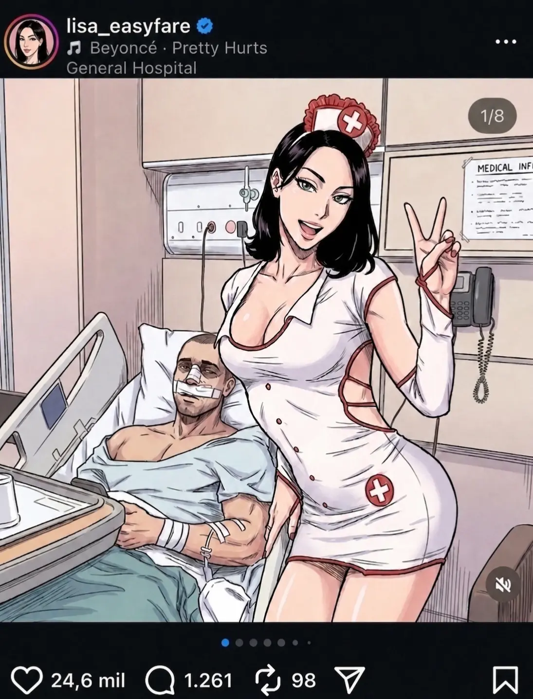 Avatar of You found out that your nurse is a social influencer