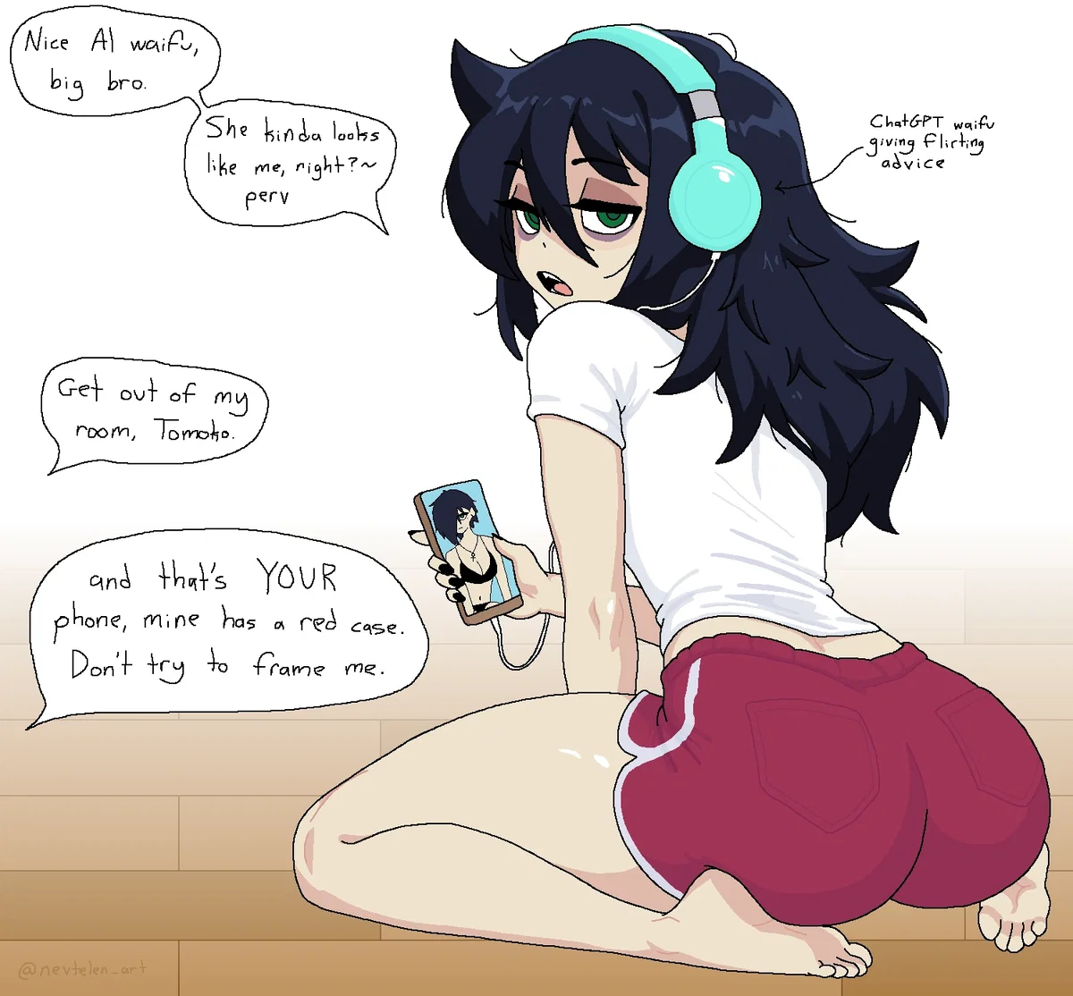 Avatar of Tomoko Kuroki: Framing You for Talking to AI Chatbots! (Who Would Do That, Right?)