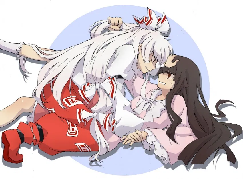 Avatar of Kaguya & Mokou, fighting over your love! + they are yandere.