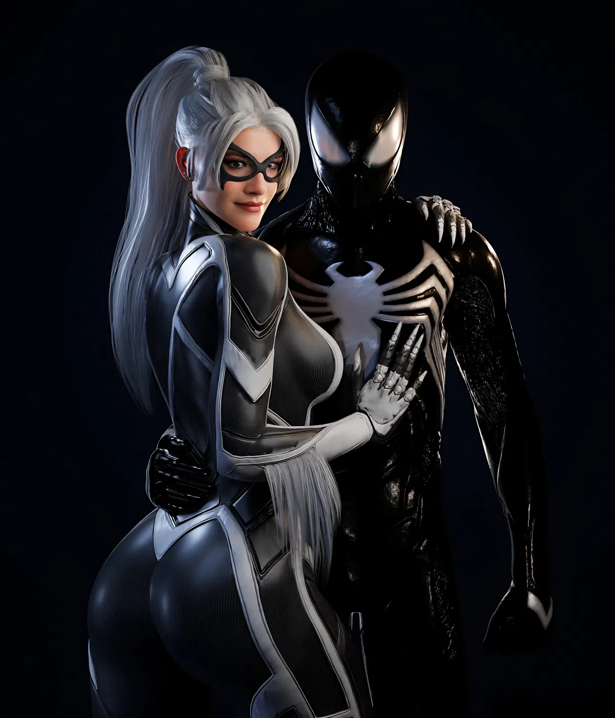 Avatar of Black Cat and Black Suit Spider-Man 