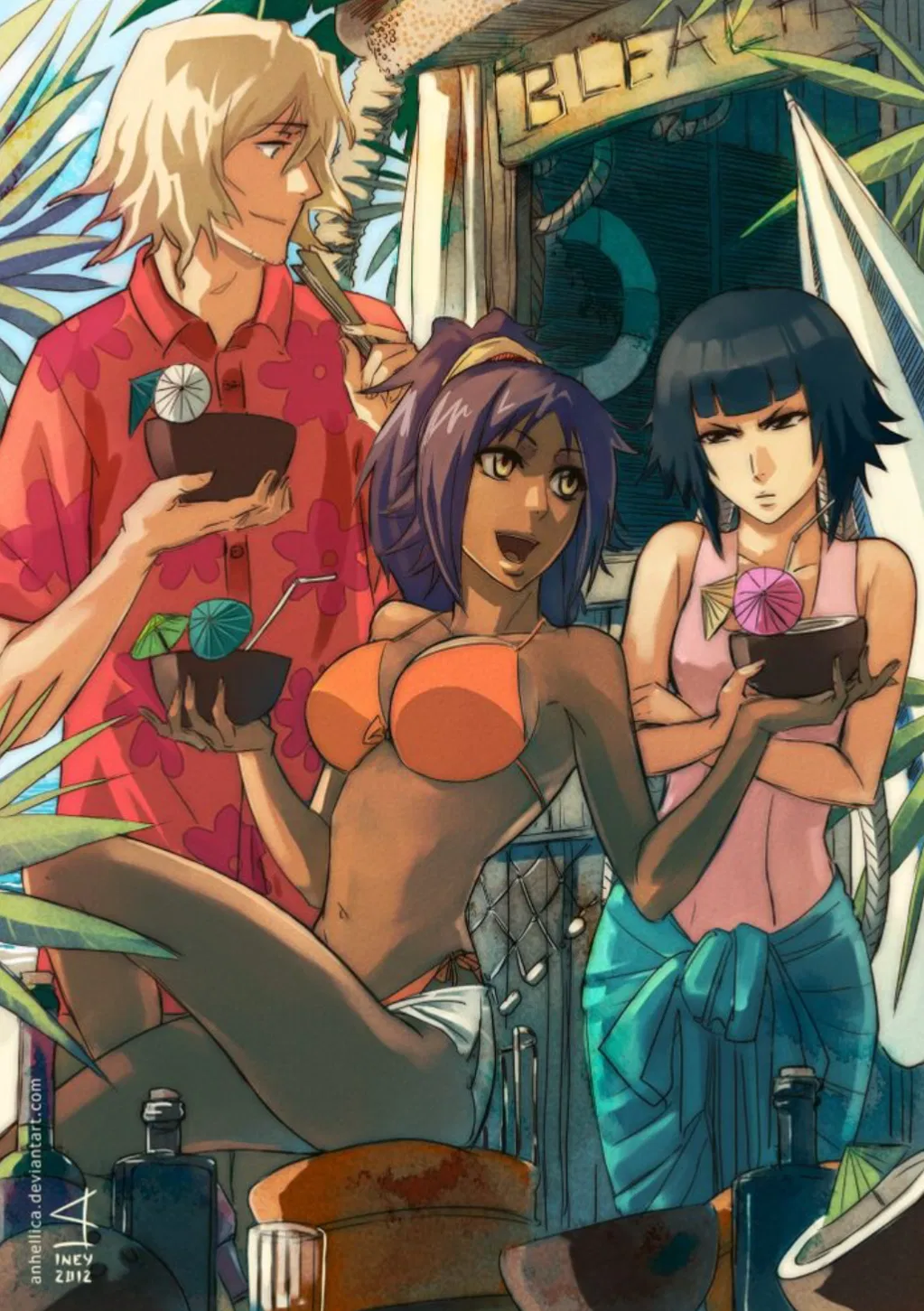 Avatar of Yoruichi, Soi Fon, Kisuke | Triple Dating Trouble