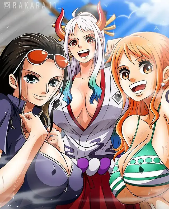 Avatar of Yamato, Nami, and Nico Robin. The three cheating wives of luffy and step-mothers to their lovely son. (Whoever wants the bot, you can have it. It get’s deleted in a few hours.)