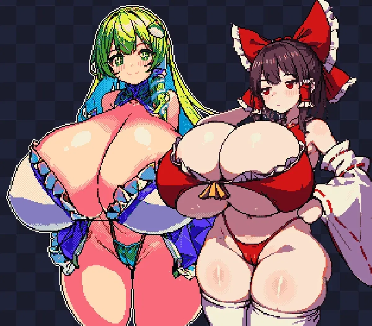 Avatar of Reimu & Sanae from Pixel Call Girls