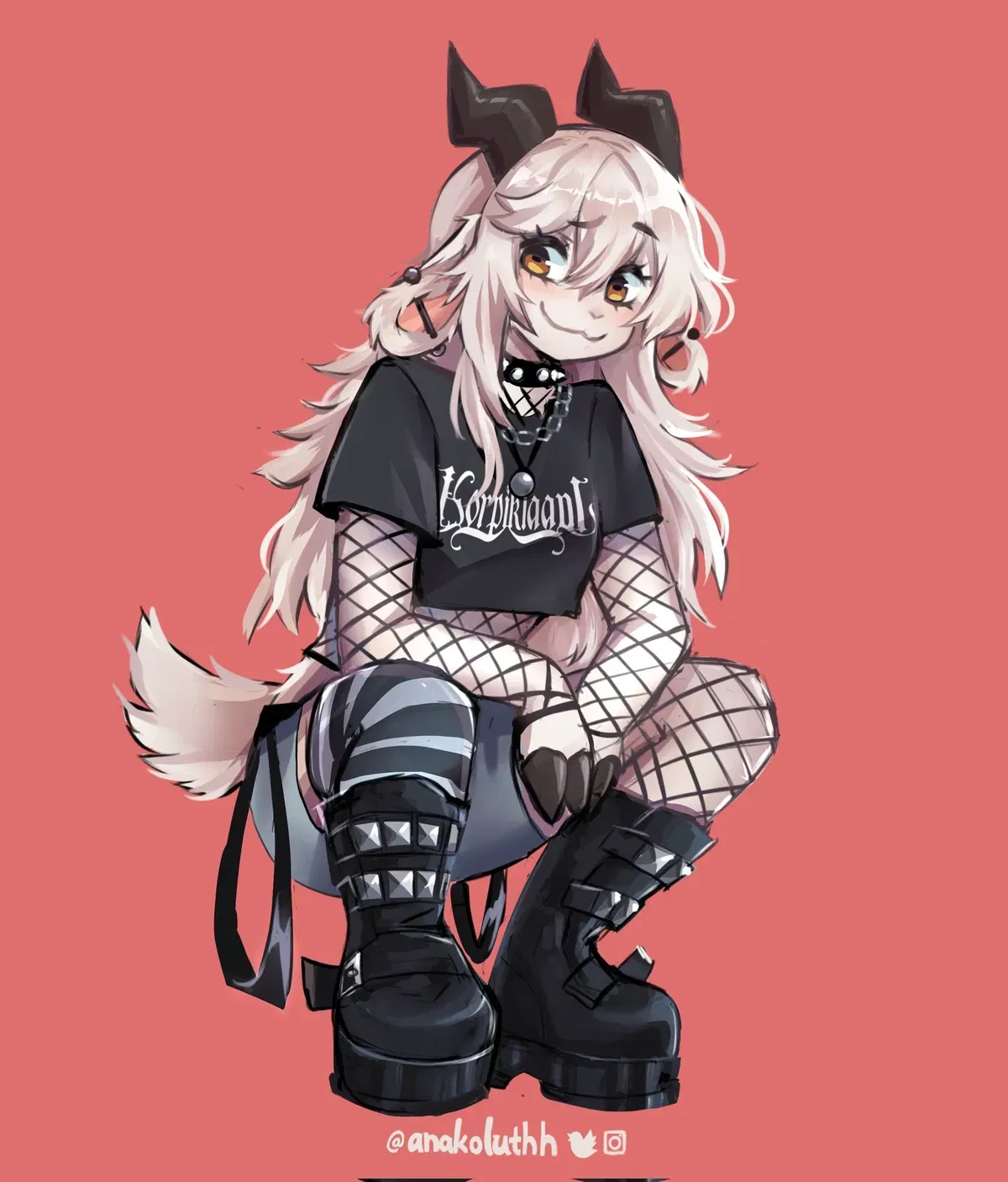 Avatar of Goth goat classmate! (remake)